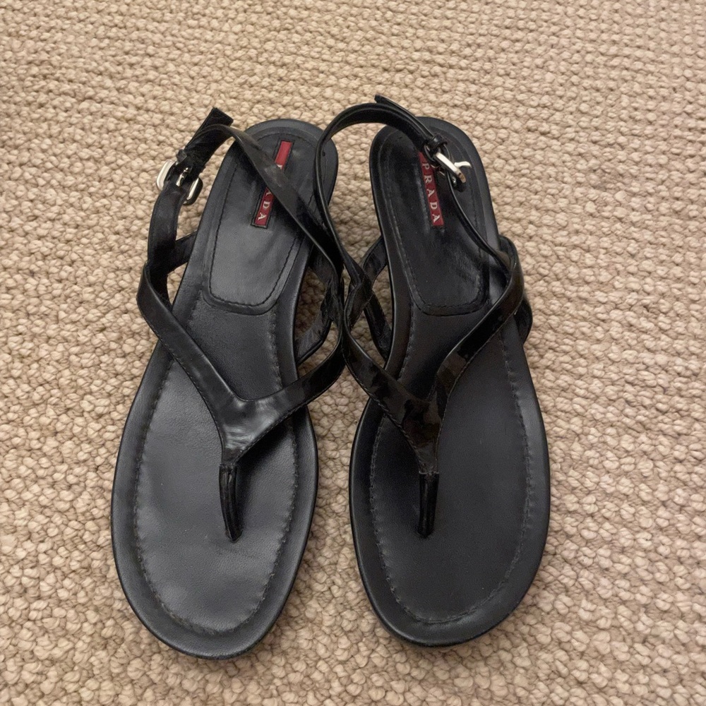Black Vintage Prada Wedges